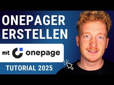 One Pager erstellen mit Onepage.io - Tutorial 2025