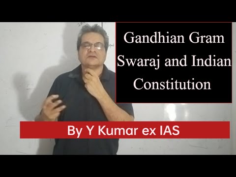 #upscmains Gandhian Gram Swaraj and Constitutional principles. #indianpolity #gandhian#csemains