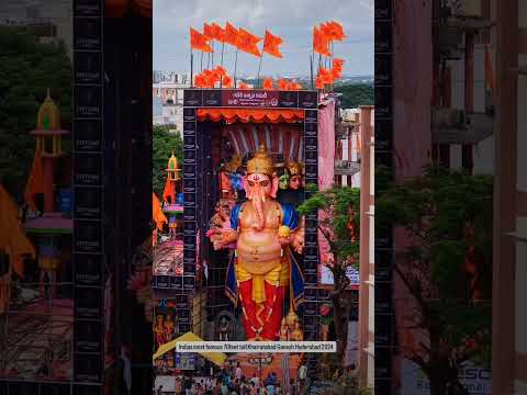 Kairathabad 70 feet Ganesha First drone shot view #kairathabadganesha #kairathabad #ganeshchaturthi