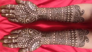 Very Easy Dulhan Mehndi/ Full Hand Mehndi design For Festivals