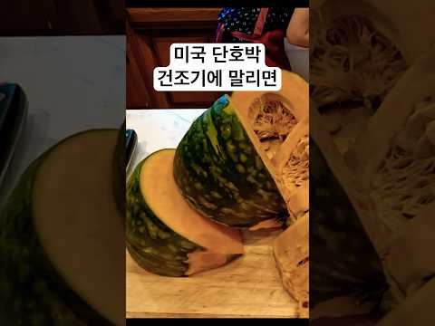 단호박 건조기에 말렸더니 달콤하고 맛있는 스낵이 되었네요 #단호박 #단호박 말리기 #미국일상 #미국생활