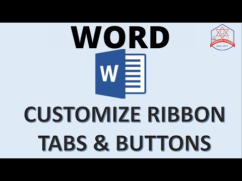 How to Customize Ribbon tabs and buttons of the office? || Customize the different of the word