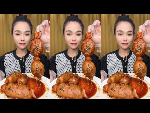 intestine eating show,mukbang,delicious food,asmr