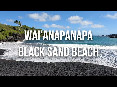 Wai'anapanapa Black Sand Beach, Hana, Maui