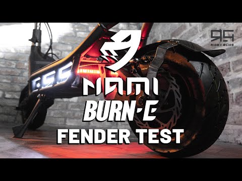 Testing Nami Burn-e Electric Scooter Fender Against Water