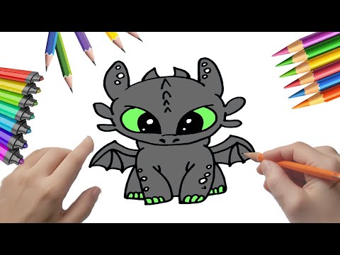 Aprende a dibujar a Chimuelo el dragón nocturno  #fundraw #peketona #chimuelo #dragon