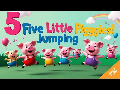 Five Little Piggies Jumping | Fun Nursery Rhyme for Kids