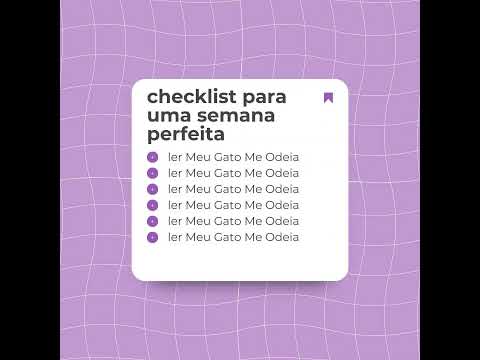 checklist para uma semana perfeita