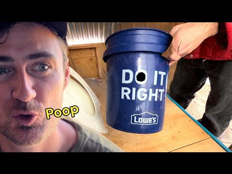 Off Grid Composting Toilet with Urine Diverter (Using a 5 Gallon Bucket)