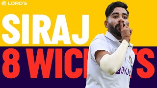 Mohammed Siraj Rips Through England | 8-Wickets In The Match at Lord's! | England v India 2021