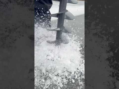 Ice Auger #satisfying #ice #icefishing #winter #slowmotion