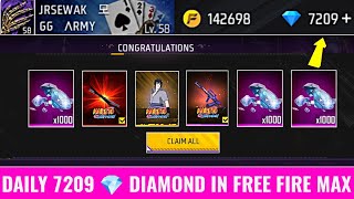 🔥💎 7209 Free Diamonds in Free Fire Trick. How to Get Free diamond in freefire max. Free Diamond App