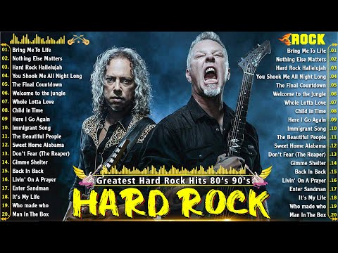 Greatest Hard Rock Songs 80s 90s Full Album  🎸 Metallica, Bon Jovi, Nirvana, Guns N' Roses, ACDC