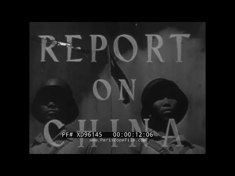 " REPORT ON CHINA "  WWII UNITED CHINA RELIEF FUNDRAISING FILM w/ MAJOR MELVYN DOUGLAS XD96145