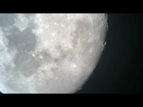 The Moon Through A Telescope (stabilized)