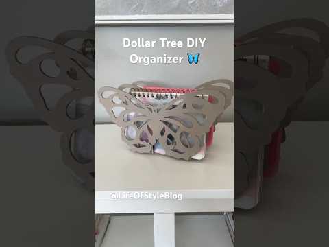 Dollar Tree DIY Butterfly 🦋 Organizer #dollartree #dollartreediy #shorts #highend #shortsvideo