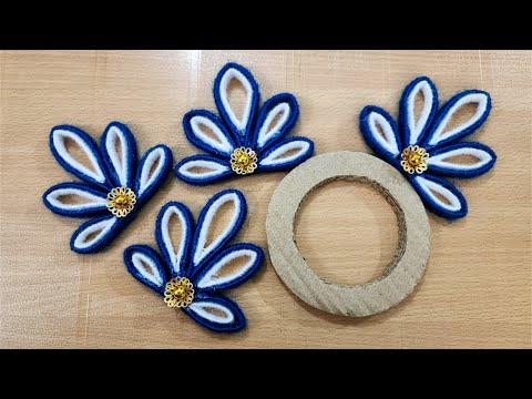 Super Easy Woolen Wall hanging using Plastic Bottle - Wall Hanging Decoration Idea