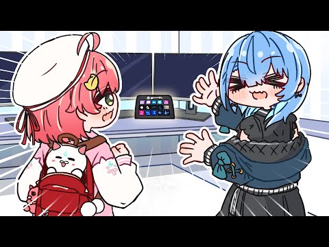 【手描き】すいちゃんの新居にお招きされるみこち【さくらみこ/星街すいせい/みこめっと/ホロライブ/ホロライブ切り抜き/切り抜き漫画】