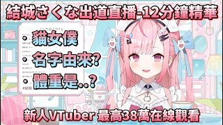 【結城さくな】新人VTuber出道! 首次直播同接就到38萬的貓女僕-結城さくな。最後還不忘PON了一下