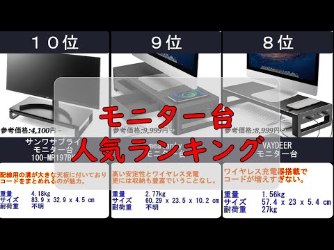 2024年【ゲーム環境向上】モニター台 人気ランキングTOP10