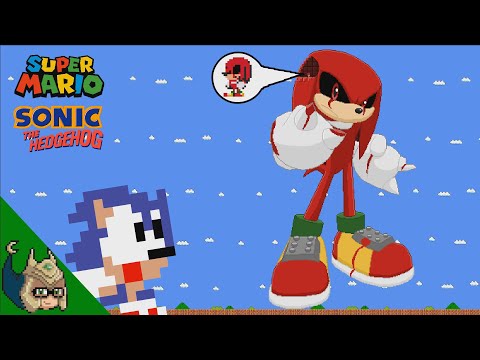 Mario and Sonic vs the Giant KNUCKLES.EXE MAZE (Mario Movie ANIMATION)