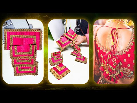 Beautiful:- Unique and Latest Blouse Latkan Making at Home | Latkan Banane ka Tarika | Latkan Design