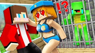 JJ and Mikey are in the POLICE girl's PRISON in Minecraft - Maizen