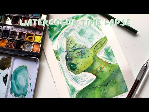 how to balance your creativity | watercolor time lapse 🧚🏾‍♀️