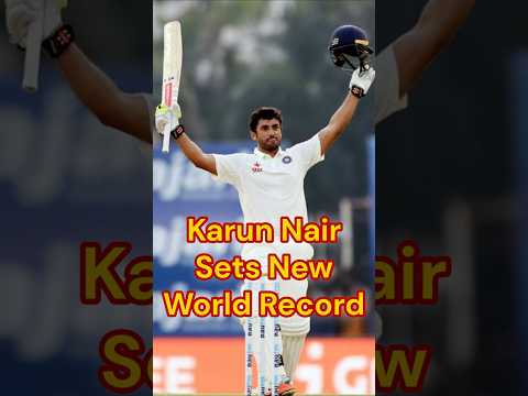 Karun Nair Sets New World Record for Most List A Runs Without Dismissal #ICC #bcci #cricketnews