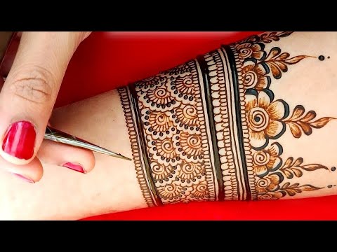 Easy bridal mehndi |New Latest Dulhan wedding mehndi design ||Front Hand Bharwa mehandi