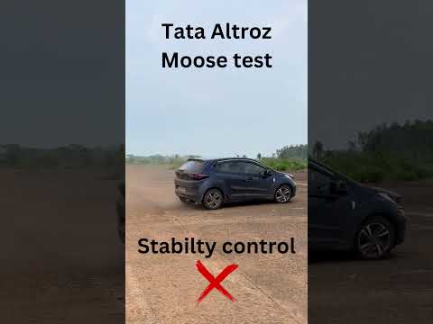 Tata Altroz moose test stability off vs on #tata #tatamotors #altrozracer