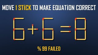 Move 1 Stick To Make Equation Correct-New Full