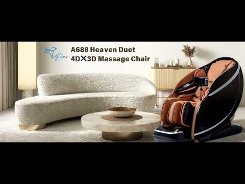 Alfine A688 Heaven Duet Massage Chair - 4D & 3D Dual-Mechanism Zero Gravity Recliner with Yoga