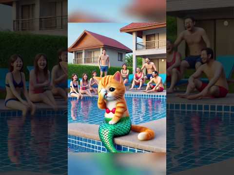 बिल्ली तैराकी प्रतियोगिता |Cat Swimming Competition #cat #compilation #viral #shorts