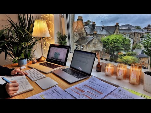 12 HOUR STUDY WITH ME | Background noise, 10 min Break, No music, Study with Merve