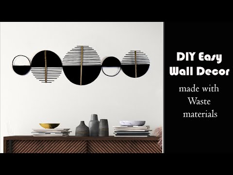 DIY Easy Wall Decor made with waste materials l l Best out of waste