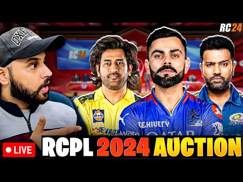 LIVE! MEGA *RCPL AUCTION* Buying Kohli, Dhoni, Rohit & More For RCB 😍 IN RC24 (REAL CRICKET 24)