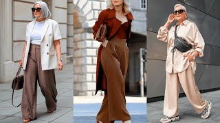 HOW TO WEAR WIDE-LEG PANTS | FASHIONABLE PALAZZO FLARES IN ELEGANT LOOKS