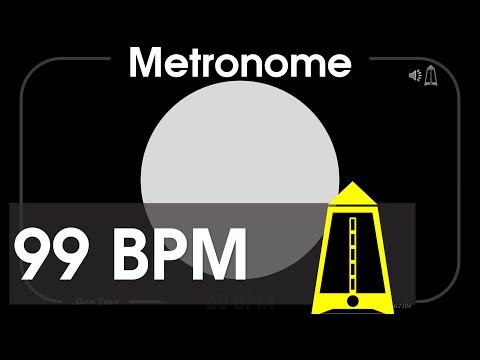 99 BPM Metronome - Allegretto - 1080p - TICK and FLASH, Digital, Beats per Minute