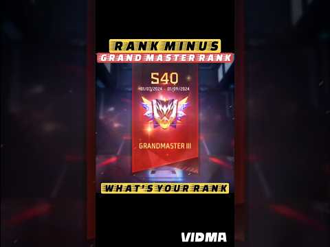 B R RANK SEASON END | GRAND MASTER RANK MINUS | #shortsfeedviralvideo  #trendingshorts #ff #ytshorts