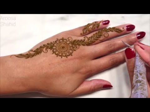 Try this Easy Minimal Mehndi design for Eid