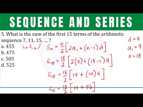 Sequence and Series (5 items) for CSE, LET, NAPOLCOM, Entrance Exams