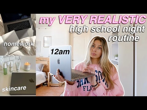 my REAL high school night routine | SENIOR year