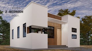 8m x 8m Small House 2bedroom Design