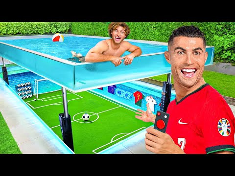 I Built a SECRET Soccer Field For Ronaldo!