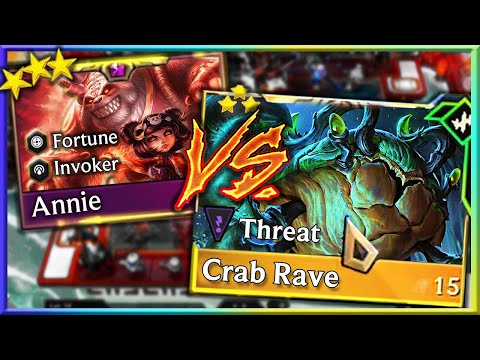 NEW 3 Star Annie vs CRAB RAVE - Teamfight Tactics Set 11 Inkborn Fables Gameplay