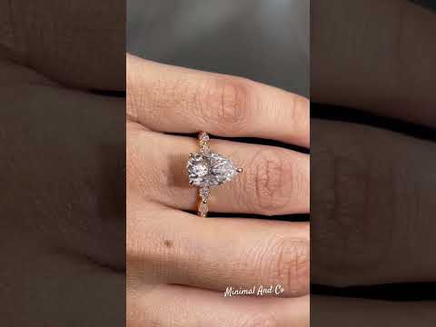 Pear Moissanite Engagement Ring