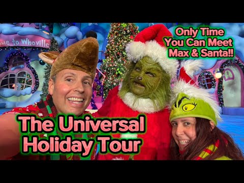 Universal Holiday Tour! We Met Max & Santa!! Grinchmas, Food & Dessert Party, Hogwarts Castle Show!