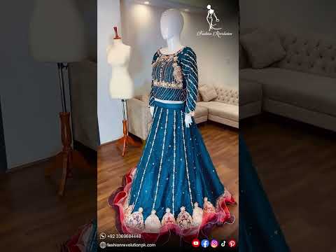 Unforgettable Blue Lehenga: Exquisite Gold Embroidery for the Royal Bride  #bridalcouture #wedding