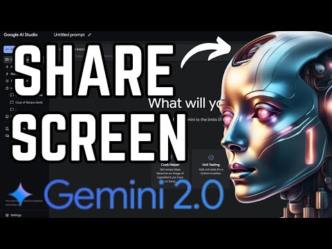 Gemini 2.0 Screen Share AI Chat Feature - How to Use Tutorial | Google AI STUDIO